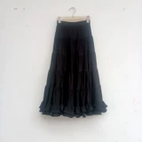 Современная Plaza Latin Pure Color Friends Leaden Осенью зимняя тренировка танцевальная юбка 2370#