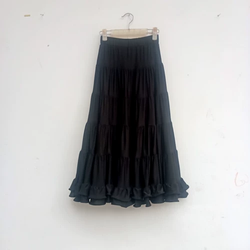 Современная Plaza Latin Pure Color Friends Leaden Осенью зимняя тренировка танцевальная юбка 2370#