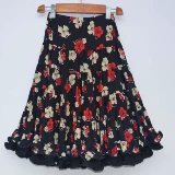 Танцевальная юбка Большая юбка для цветочной юбки Half -Куба национальная стандартная практика танцевальная танцевальная танцевальная танцевальная квадратная юбка 57#