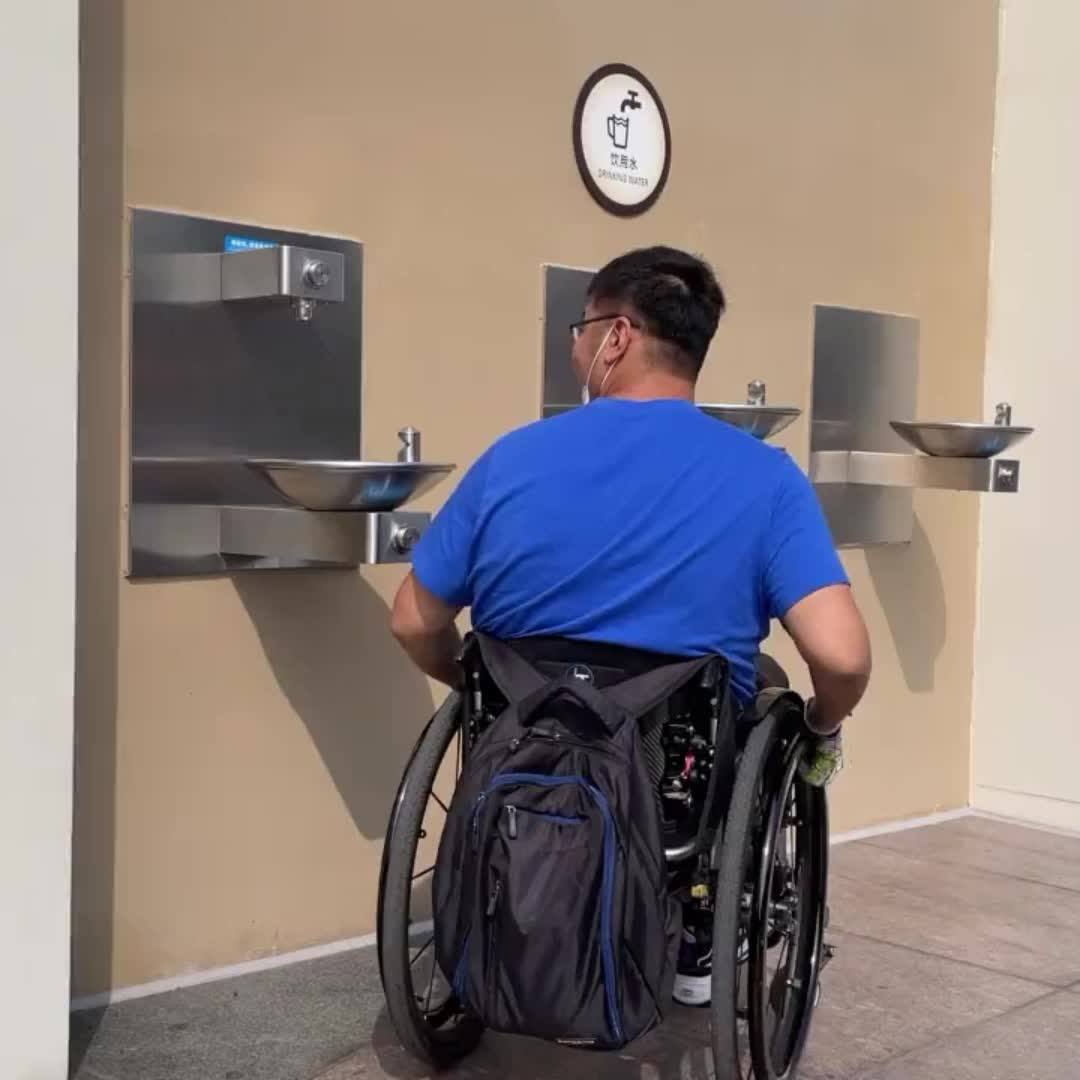 Tb343m Stainless Steel Wall Mount Ada Motion Activated Dual Drinking