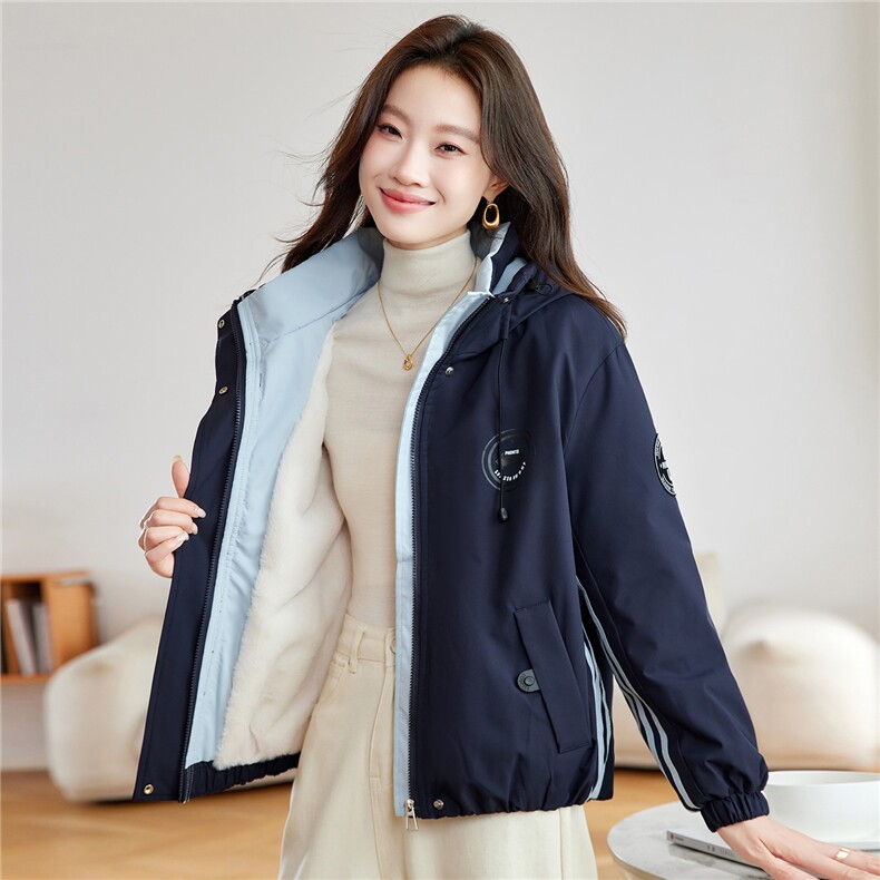 现货！2025年冬季加厚棉衣女时尚大气,女装棉衣/棉服,沐七七