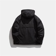 ZM059-P140 连帽工装多口袋羊羔毛夹棉棉衣加厚棉服潮牌外套男图片