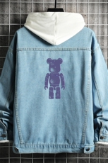 牛仔夹克男大码牛仔外套男茄克NJ77242-P60加绒款-P75，男装夹克，电商A040A
