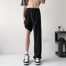 X2398-TP3558冰丝裤男夏季宽松直筒运动裤垂感阔腿休闲长裤，男装休闲裤，电商A102