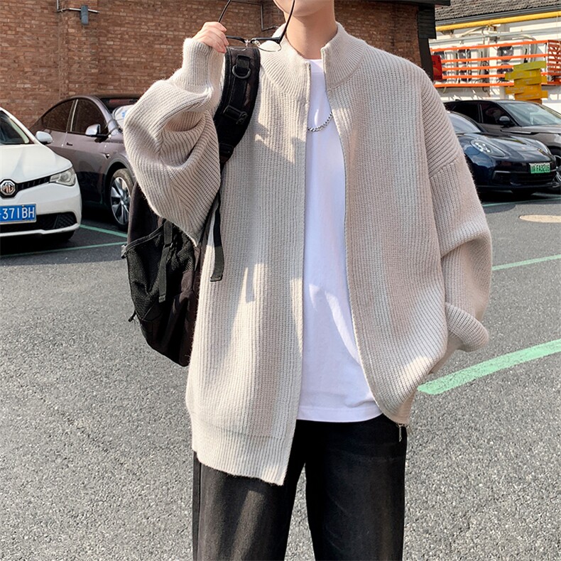 新款现货秋冬季慵懒港风针织开衫毛衣225-2-615-P55控78,男装针织衫/毛衣,星座225-2