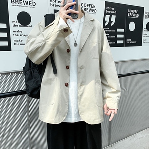 立秋新款现货纯棉休闲西装外套春秋薄款翻领上衣A351-X01-P90图片