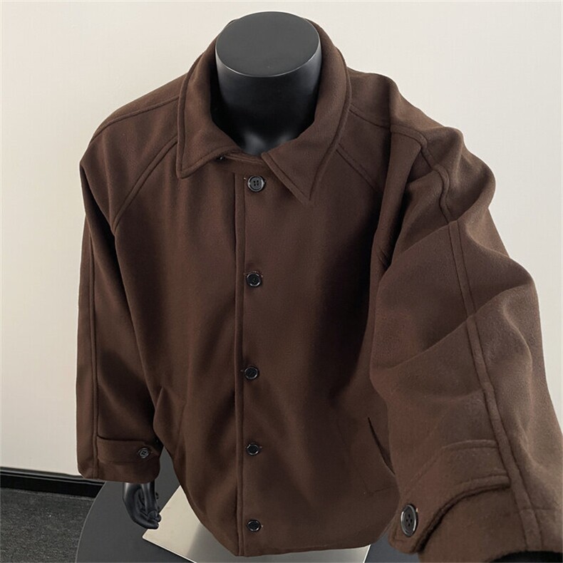 毛呢外套男士韩版潮流帅气百搭宽松2025春季ins外套W6337-P61，男装毛呢大衣，星座412-2