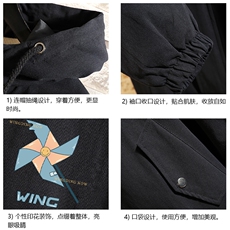 JK41112-P85加棉款-P115纯棉连帽夹克男士大码工装夹克男砖墙，男装夹克，电商A040A
