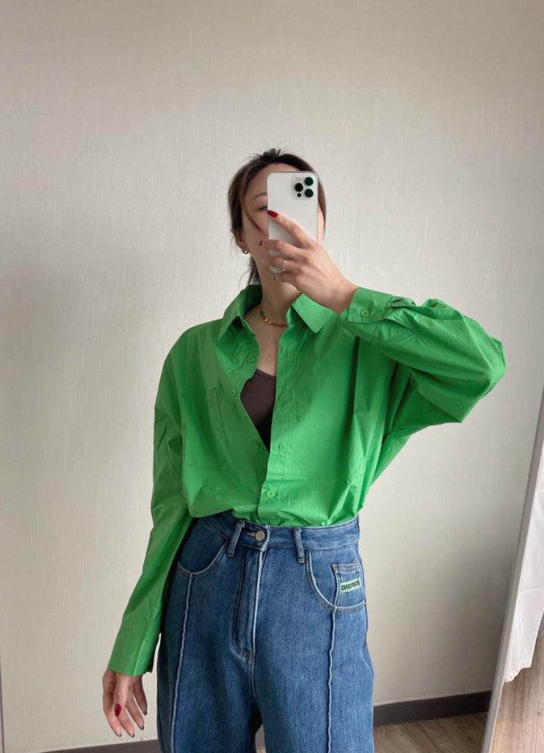 春装，糖果色衬衫，女装衬衫，简单小珍