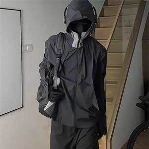 upf50+宋甲撞色防晒服男夏季轻薄防紫外线外套连帽冰丝骑行防晒衣图片
