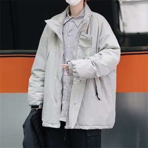 日系立领棉衣男ins潮牌面包服冬季加厚宽松情侣棉服 W6047-P78图片