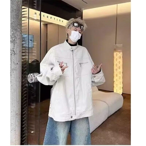 哈灵顿工装立领夹克男春秋季美式复古宽松休闲百搭水洗机车服外套图片