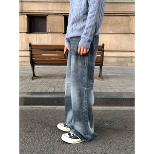 【现货特价】高街风牛仔裤弯刀裤男痞帅 P48  Y648图片