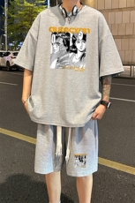 套装！华夫格套装短袖T恤短裤男TZ219-特P38，男装牛仔裤，电商B367