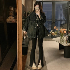 美式高街复古宽松水洗做旧牛仔外套女2025春秋新款C745-88，男装工装外套，星座911-2(原星座613-2）