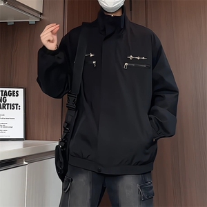 JK203/P65春装新款个性装饰立领夹克男潮流飞行员上衣外套图片