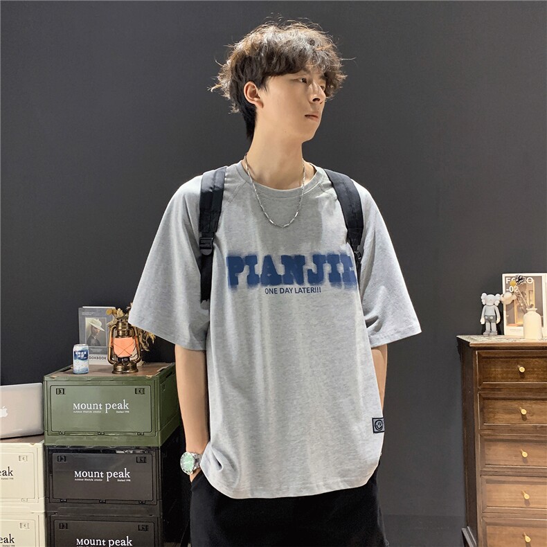 现货502-2-FT080-P38美式重磅纯棉t恤2025新款潮牌宽松短袖男,男装T恤,星座502-2（原1014A）