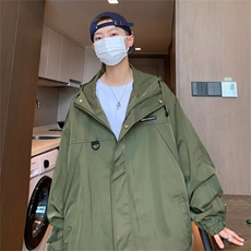 机能冲锋衣外套男秋冬新款美式高街潮宽松工装连帽夹克JK205-p70，男装夹克，星座1008-1