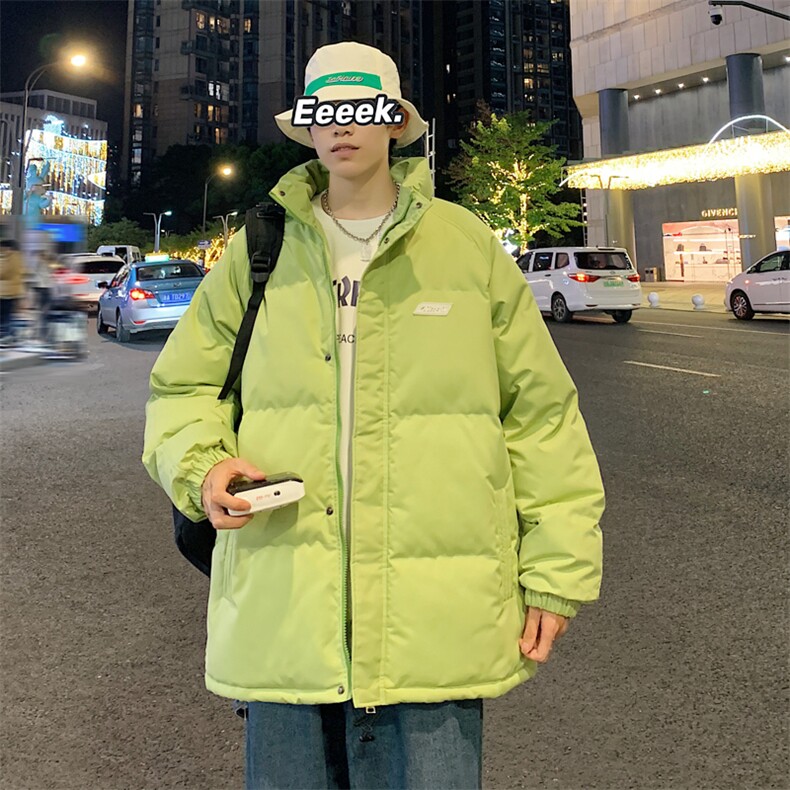 新款男百搭设计感纯色港风棉衣M065-P90控148,男装棉衣,星座717