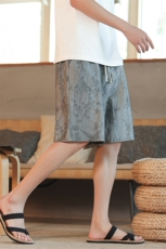2025夏季新款新中式男装风休闲短裤天丝提花中裤DK99-P55，男装牛仔裤，电商B277(原6028)