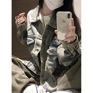 【有货】cleanfit泼墨涂鸦牛仔外套男女美式工装夹克J61HH-特P72图片