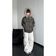 现货迷彩棉衣情侣复古美式保暖御寒棉衣女男5D4097-TP90178，男装棉衣，电商A102