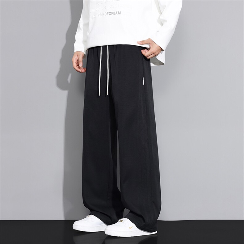 香蕉弯刀卫裤男士秋款宽松抽绳垂感青春风休闲裤子Q29162-特P35,男装休闲裤,星座610（原A335）