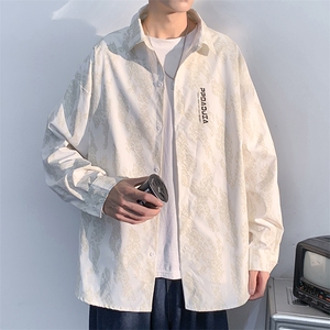 2026春季小众设计感暗纹印花原创衬衫潮流大码上衣外套C3511-P40图片
