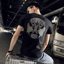 TX-619-P38夏季短袖t恤男潮流上衣服潮牌社会小伙半袖夜光体恤，男装T恤，星座102A（原电商D309-1）