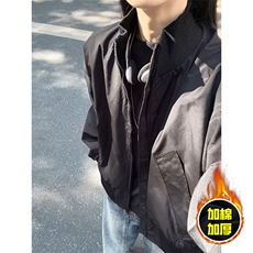 现货冬季美拉德立领飞行夹克廓形高街棒球服加棉加厚棉衣外套，男装夹克，电商A486-1