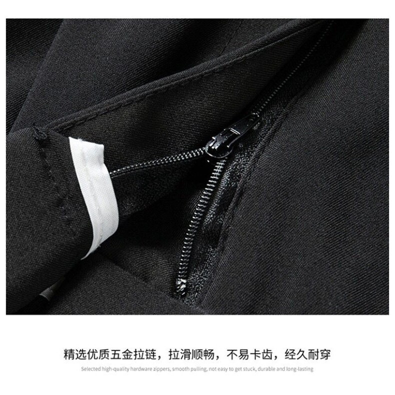 黑色直筒休闲裤西裤男生垂坠感高级感男款春秋季西装长裤子男,男装休闲裤,星座506