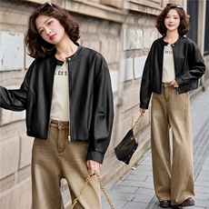 2026年春季新款现货休闲时尚皮衣外套品质女装，女装皮衣，臻衣坊