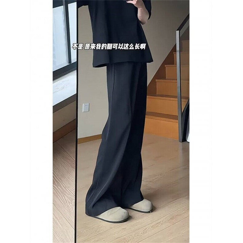美式微喇西裤男夏季cleanfit西装裤垂感高级感薄款裤子WLK233-P40,男装西裤,星座1008