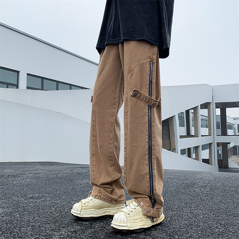 牛仔裤男美式vibe裤子ins高街潮牌欧美直筒修身工装裤N09906-P50,男装牛仔裤,星座308B-2
