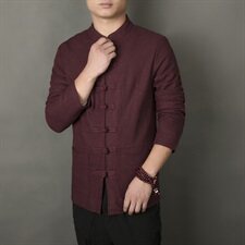 春秋装唐装汉服棉麻外套青年复古亚麻夹克男钱塘6005-6082-P90，男装夹克，星座1112-5（原712-5）