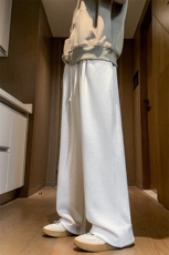 8XL-M特大码工装加绒裤男纯色宽松裤卫裤休闲基础款K995P65，男装休闲裤，电商D206-1