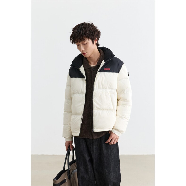 新标90%绒 有报告 撞色短款宽松羽绒服外套 Y5006 /P190图片