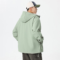 休闲拉链夹克情侣冲锋衣防风衣连帽外套JK451p75，男装夹克，电商D315