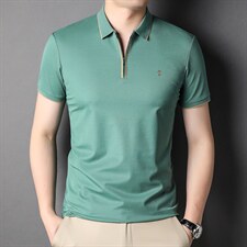 男士短袖t恤潮流休闲2023夏季新款立领拉链衣服夏天上衣，男装T恤，电商B212（原钱塘6029）