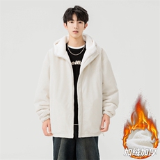 灯芯绒两面穿棉服男女羊羔毛棉衣外套冬季加厚棉袄M0811-P120，男装棉衣，星座308B-2