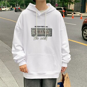 ！2023春季新款男士连帽卫衣百搭字母印花长袖上衣WY251P38图片