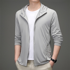 防晒衣2023夏季超薄透气中年男士防晒服外套户外衣服休闲连帽夹克，男装夹克，电商B212（原钱塘6029）
