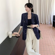 【新品】学院风防牛仔西装外套2C105-Q505-P145-K198，女装西装，2C105