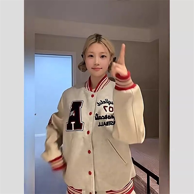 美式复古字母刺绣棒球服男女同款加棉加厚外套秋冬MF920-P82,女装短外套,星座208-5