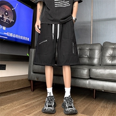2025新款复古多口袋工装短裤宽松百搭五分裤百搭现货K8500-P30，男装牛仔裤，星座512-3