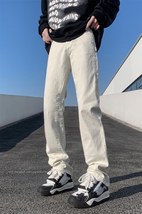 美式ins高街hiphop新款弹力修身直筒休闲裤货号K675P65图片