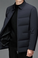 21冬季新款翻领纯色羽绒服中年男士休闲百搭时尚外套SJ6606-P240，男装羽绒服，电商B212（原钱塘6029）
