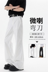 弯刀裤美式高街微喇裤子男弹力高级感直筒阔腿休闲西装裤KZ058P50，男装休闲裤，电商B312