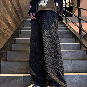 男女生裤子设计感小众垂感直筒拖地运动裤牛仔裤 网图 NA105-P50图片