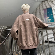 做旧PU皮夹克新款男时尚潮外套R8227P80，男装夹克，星座1116-2